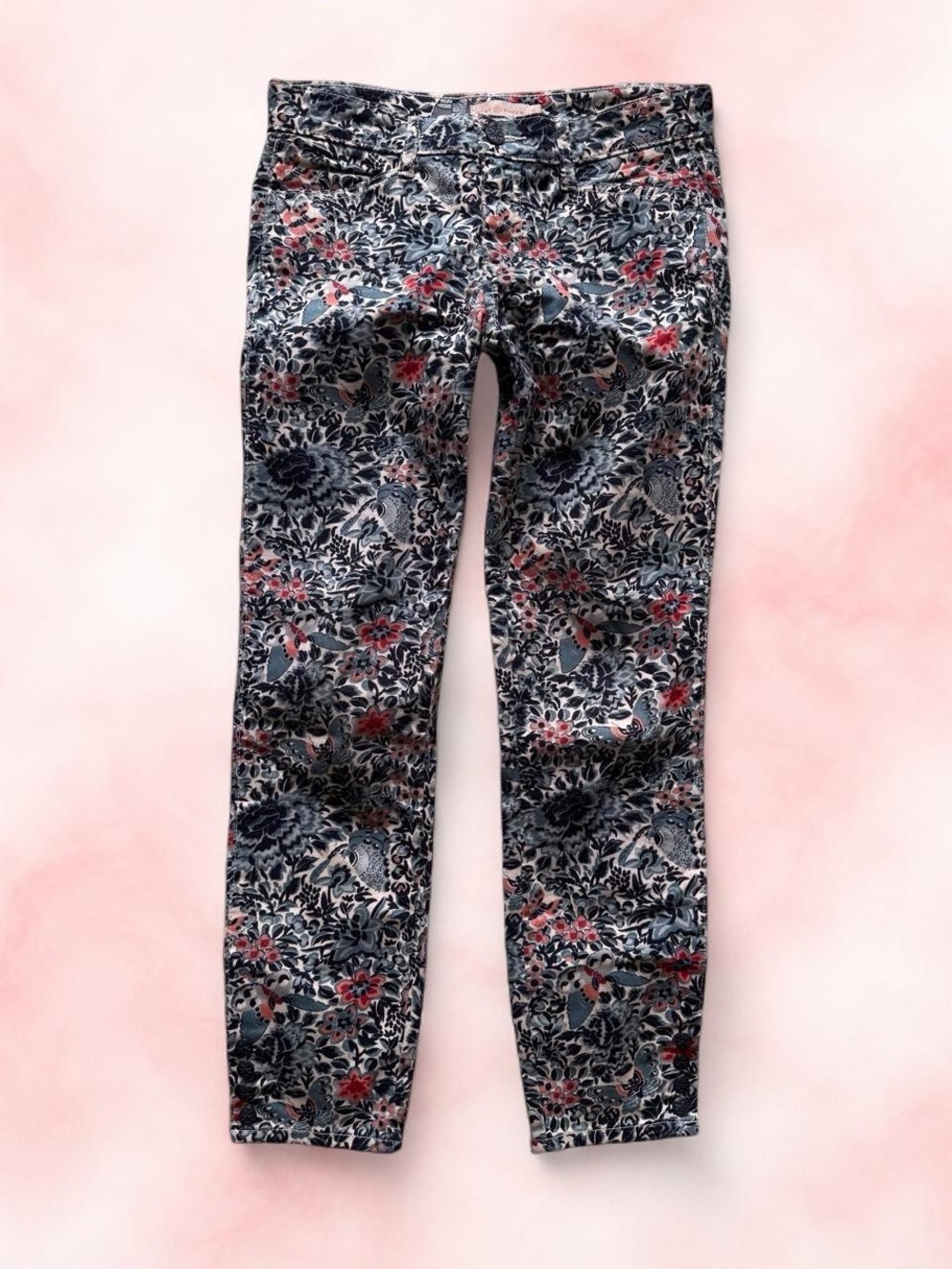 tory burch ankle length butterfly patterned pants